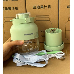 Máy Xay Sinh Tố Cầm Tay 500ml Màu Xanh Pastel Dễ Mang Theo Sạc USB Xay Trái Cây Rau Củ Nhanh Chóng
