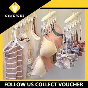 [Csndices] ที่แขวนบราสำหรับตู้เสื้อผ้า1ชิ้นชั้นวางอเนกประสงค์แบบหมุนได้360 ° พร้อมตะขอสำหรับกระเป๋าคาดเอวท่อนบนของแบบประหยัดพื้นที่