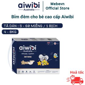 [Voucher 10% toàn gian] Combo 2 bỉm đêm aiwibi Australia bỉm đêm cho bé bỉm đêm aiwibi siêu thấm hút mềm mại và mỏng