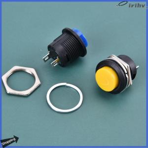 【jianzhanqinl】 16มม. 12V-24V ปุ่มไฟ LED รถยนต์กันน้ำสวิตช์เปิด ปิดชั่วขณะโลหะ