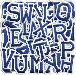Letter and Number Iron On Patches A-Z Alphabet and Numbers 0-9 Embroidery Applique Patch DIY Decorative Heat Press Patches for Clothing Jeans Jackets Backpacks Hats (Black 72 Pcs)