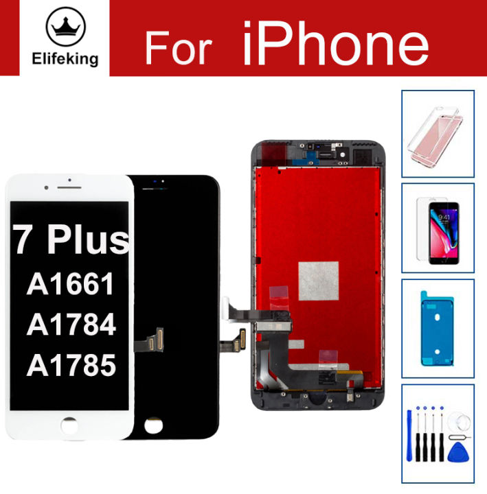 100% Tested For iPhone 5 5S 5C 6 6S 7 Plus LCD Display Touch Screen Digitizer Assembly Replacement with Tempered Glass +Repair Tools