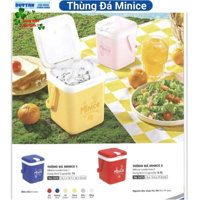Bình đá minice 1-2-3L Duy Tân, thùng đá giữ nhiệt 3 - 6 tiếng, thùng đá có quai xách, nút mở cắm ống