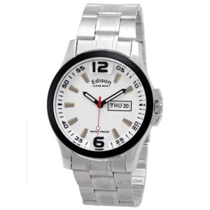 Jam Tangan Edison AR EG 107 DD AL33 Day Date Waterproof Japan Movement
