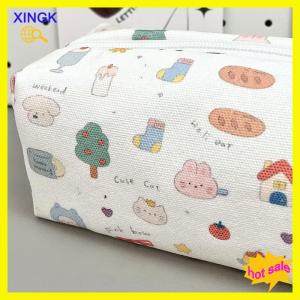 XINGK กล่องดินสอรูปสุนัขแมวแบบเรียบง่ายลายการ์ตูนอุปกรณ์การเรียนกระเป๋าดินสอกระเป๋าเครื่องสำอางเวลาเดินทาง