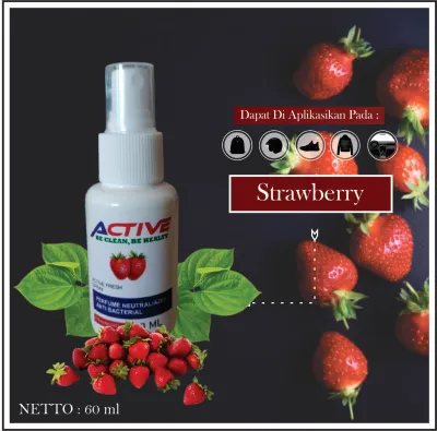 ACTIVE SPRAY parfum Penghilang Bau Helm 60 ML / Parfum penghilang Bau Jaket & Sepatu / Parfum helm Penghilang Bau & Sterilizer anti bakteri dan tidak lembab