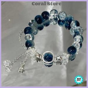 【Coral】💖【HOT SALE】🎈🎈 Exquisite Star Pendant Tassels Bracelet Trend Sweet Beaded Bracelet For Women Girls Fashion Light Luxury Jewelry Gifts