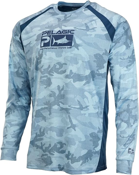 PELAGIC Vaportek Camouflage Long Sleeve Fishing Shirts Fishing Jersey High  Quality Performance Fishing Bass Pro Fish