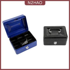 N2HAO Tiền mặt hộp Đồng Xu Piggy ngân hàng tiền tổ chức tiền mặt hộp với khóa ngăn kéo tiền mặt hộp thu ngân Hộp An toàn