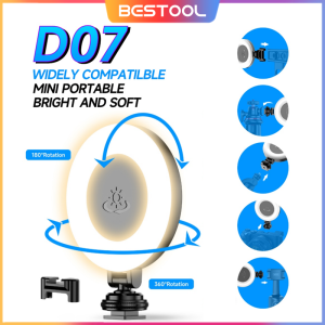 BESTOOL Lampu Ring LED Selfie Multifungsi 360° dengan Cold Shoe dan Screw Universal untuk Smartphone dan Kamera - D07