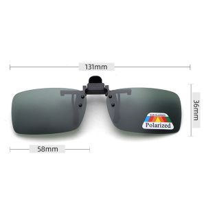 PRETTY Vintage Outdoor Vision Care Night Vision Clipon Driving Fishing Eyeglasses Lenses Flip Up Eyewear Clip-on Sunglasses Polarized Eyeglasses