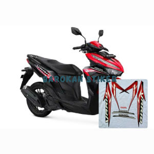 Striping stiker list motor Honda Vario CBS 125 2024 hitam full list motor standar kualitas termurah