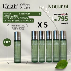Lclair Hydrating Glowing Lifting Essence (5 x 100ml) [Free Hydrating Glowing Lifting Essence 1 x 100ml] Worth RM159