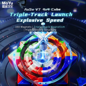[JudyCube] MOYU AOSU V7 4X4 Track Magnets UV Magic Speed Cube Stickerless Aosu Fidget Toys Aosu v7 Cubo Magico Puzzle2026