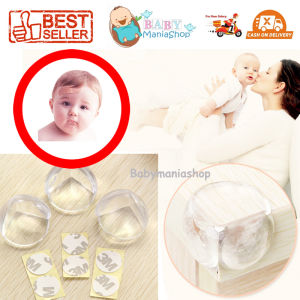 Pelindung Sudut Siku Meja + Double Tape 3M Anak Bayi Pengaman Sudut Meja Silikon Transparan Bening Silicone Baby Protector