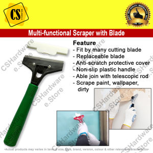 Scraper with Blade Safety Fixed Blade Scraper Cleaning Tools Remove Stain Sand Gravel Stains Glue Sticker Vinyl Wallpaper