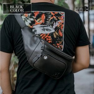 Tas Selempang Kulit Pria Tas Kulit Pria Tas Waistbag Pria Cowok Keren Terbaru Reven Zeus Bag Premium Kulit Sapi Kekinian