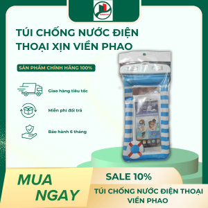 Túi chống nước điện thoại xịn viền phao hoạt hình cute nổi trên mặt nước có kèm dây đeo