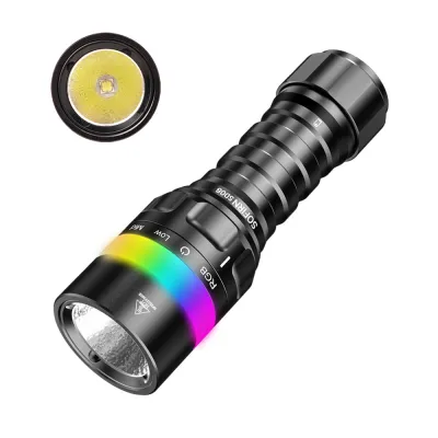 Sofirn SD08 Scuba Diving 21700 đèn pin 3200 lumen với USB-C có thể sạc lại pin & RGB định vị ánh sáng IP68 dưới nước 100m