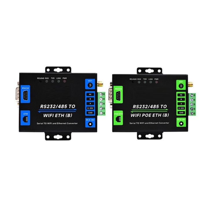 Industrial Grade Serial Server RS232/485 to WiFi and Ethernet Modbus ...