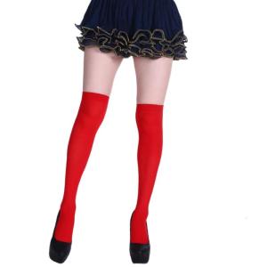1 Pair Womens Thigh High Long Socks Over the Knee Stockings Multiple Solid Color Boot Stockings