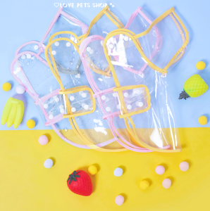 Áo mưa cho Chó Mèo bằng màng nhựa EVA trong suốt bọc viền - Love Pets Shop