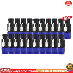 [VOF] 20 Pcs Audio Cable Adapter Connectors 4 Pole Ohm Plug NL4FC Speaker Connector for Amplifier