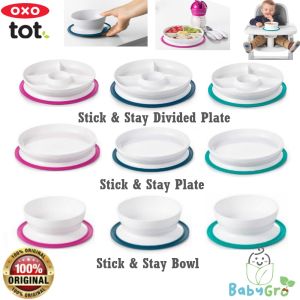Original OXO Tot Stick & Stay Baby Toddler Suction Bowl  Plate  Divided Plate (1PCS)