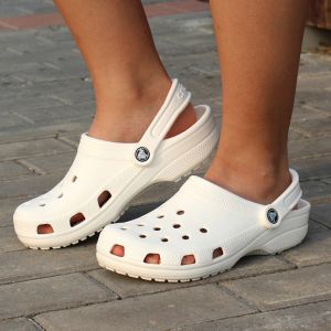 Sục Cross band classic nam nữ chính hãngfull box đi mưa tặng 10 sticker màu trắng