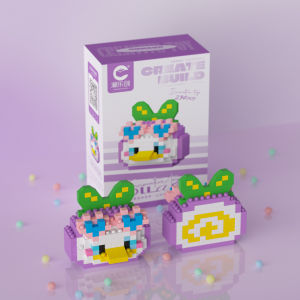 Building Block Mini Cartoon Block Education DIY 奶油卷卷卡通积木 Blok Mini Kartun DIY Comel Micro Block Nano 3D Diamond Stella Lou