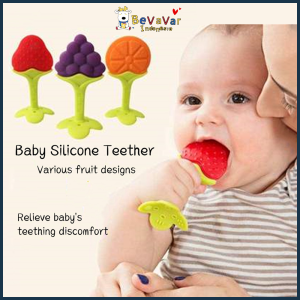 BEVAVAR Teether baby fruit - Mainan gigit bayi bentuk buah BPA Free
