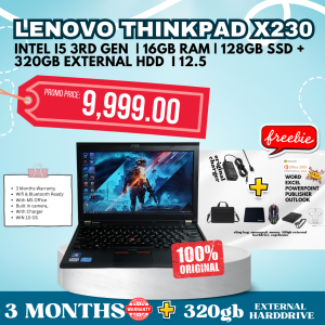 LENOVO THINKPAD X230 I5 3rd GEN 8GB RAM 128GB SSD HDD REFURBISHED LAPTOP