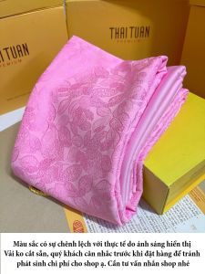 [Thái Tuấn] Vải Gấm Chiếc Lá Sang Trọng May Áo Dài Bà Ba Đầm