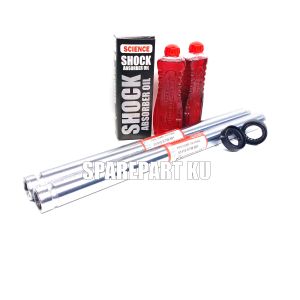 (HEMAT) KTM/KPH PAKET AS SHOCK DEPAN SUPRA X 125 KARISMA + 2 PCS OLI SOK HONDA + 2 PCS SEAL SHOCK DEPAN + 2 PCS TUTUP ABU KHARISMA / SATU SET SOK DEPAN / AS SOK DEPAN / SIL SHOK / SEL SOK / TUTUP DEBU / SHOCKBRAKER / SHOCK DEPAN SUPRA X 125 FI INJEKSI