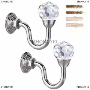 [COD] ZHONGYI0 2X móc treo rèm pha lê móc treo tường buộc lưng móc treo rèm sau lưng
