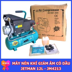 Máy hơi / Máy nén khí / Máy nén khí có dầu JETMAN 12L ITALIA  Máy nén khí sạch ( Không ồn Cam kết dây đồng hàng chuần)
