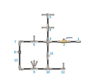 ข้อต่อพ่นหมอก 9.52mm ข้อต่อแรงดันสูง แบบเสียบ ใช้กับปั๊มแรงดันสูง จำนวนเยอะ