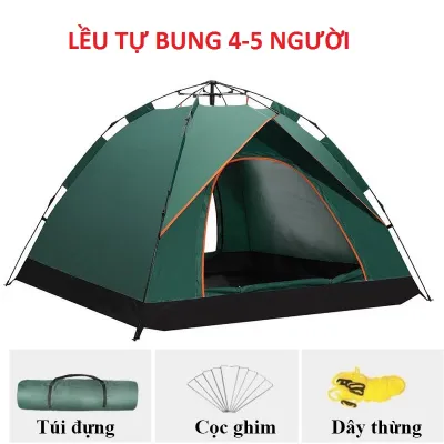 TẶNG THẢM+GỐI Lều cắm trại lều du lịch dã ngoại lều câu cá lều vui chơi cho bé tự bung 2-4 người dễ dàng gập mở đóng gói nhỏ gọn