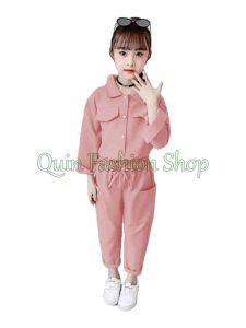 Setelan Kemeja Shakila Korean Style Anak Perempuan Oneset Yosi Lengan Panjang Set Inez