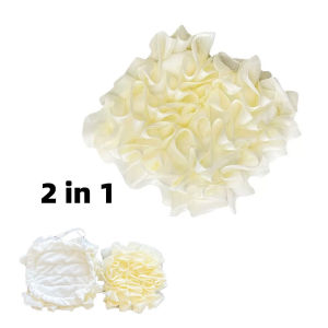 Bath Loofah 2 in 1 Exfoliating Ball With Drawstring Soap Saver Body Loofah Sponge Shower Puff