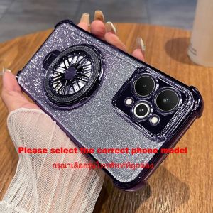 Realme 15 Pro Plus Pro+ 15T 5G Case Realme15Pro 5G Case with Holder Clear Luxury Aesthetic Shockproof Thickened Air Cushion Anti-Fall