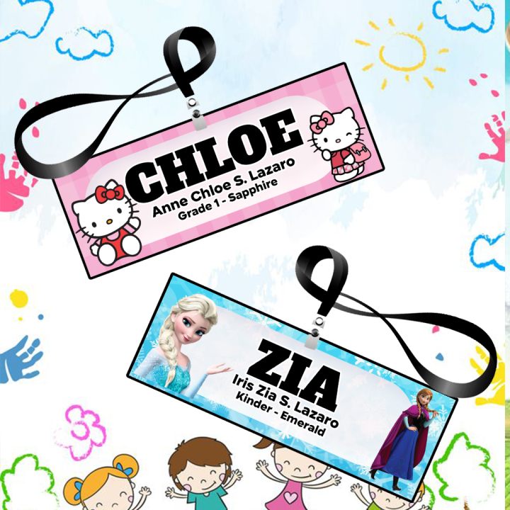 Pvc Name Tag Character Customized PVC NAME TAG for kids 7 INCHES BACK TO SCHOOL | Lazada ...