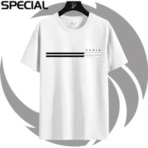Active Korean style fashion simple printed T-shirt for men Breathable Cooling Smooth Fabric Mens round neck short sleeve casual outdoor T-shirt  Streetwear Menswear Clothes Tshirt Top