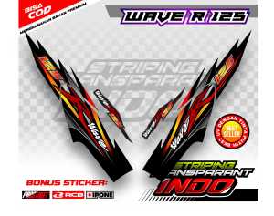 STRIPING VARIASI MOTOR HONDA WAVE R 125 / STICKER LIST MOTOR HONDA WAVE R 125