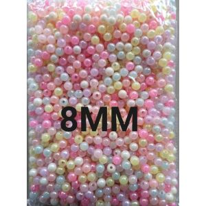 Mote Bola Motif Jelly AB Glossy Pastel 1pon