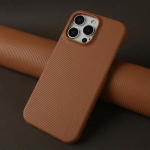 Carbon Fiber Pattern Genuine Leather Case For Iphone 16 Pro Max Case 15Pro 14 12 11 13 Aesthetic Vintage Retro Back Cover Fundas2026