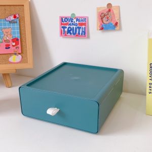 Hộp đựng đồ để bàn màu Morandi giá ngăn kéo nhiều tầng kết hợp mới kệ đựng mỹ phẩm  phiên bản Hàn Quốc BIGBA