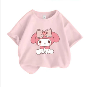Summer Fashion Cotton T-shirt - Kawaii Printed Casual Tops for Kids Girls (Ages 1-10 Years)