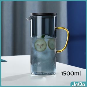 JeDa ถ้วยแก้วน้ำ เยือกน้ำแก้วมีฝาพลาสติก  kettle water cup
