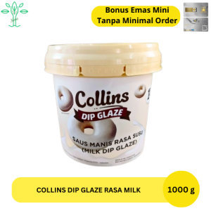Collins Dip Glaze Coklat Pasta Rasa Milk 1000 gram / Coklat Collins Crunchy 1 kg Coklat Batang 1 kg Murah